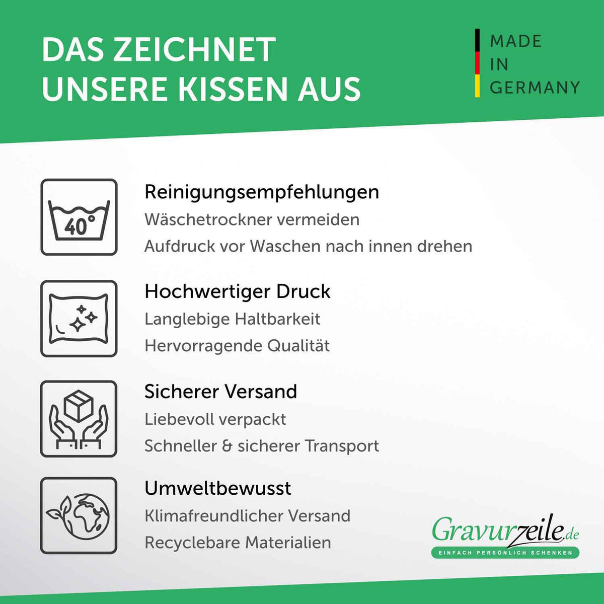Bedrucktes Kissen mit Motiv "Regenbogen"
