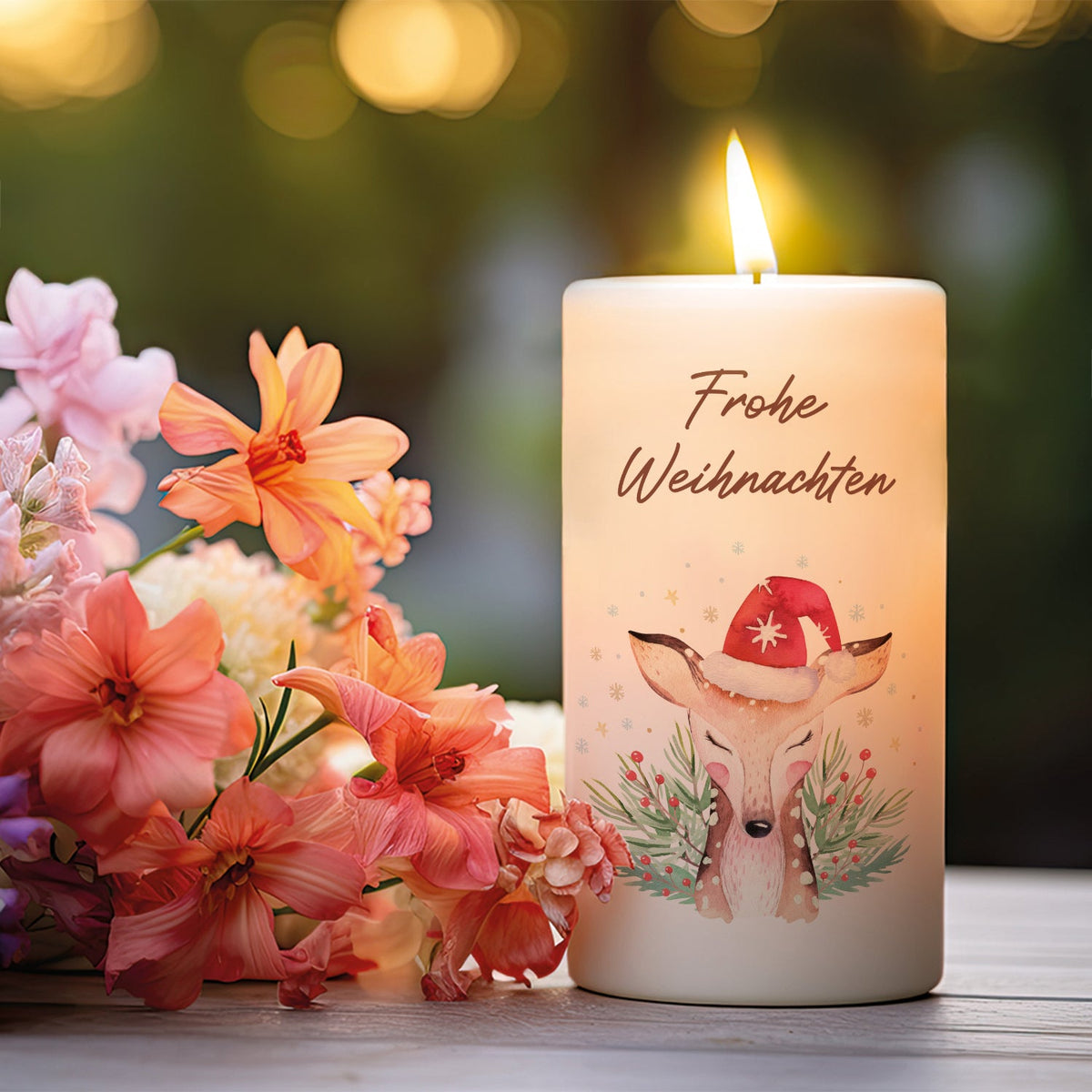 Weihnachtskerze "Reh"
