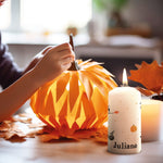 Kleine Kerze "Halloween Motive" mit Namen