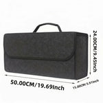 Filz Auto Organizer – Faltbare Tasche Grau für Camper