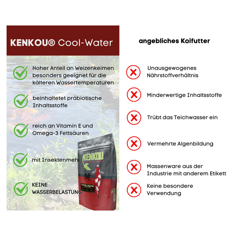 KENKOU® COOL-Water Koifutter  - 6 mm Pellets schwimmend