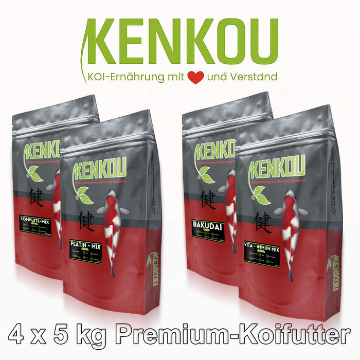 KENKOU Koifutter 20kg Premium in 3 oder 6 mm - Vorteilspaket
