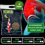 Koifutter 6 mm KENKOU® Spezial mit Spirulina