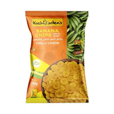 Kozhikodens Banana Chilli Lemon Chips Pet Bottle 300g