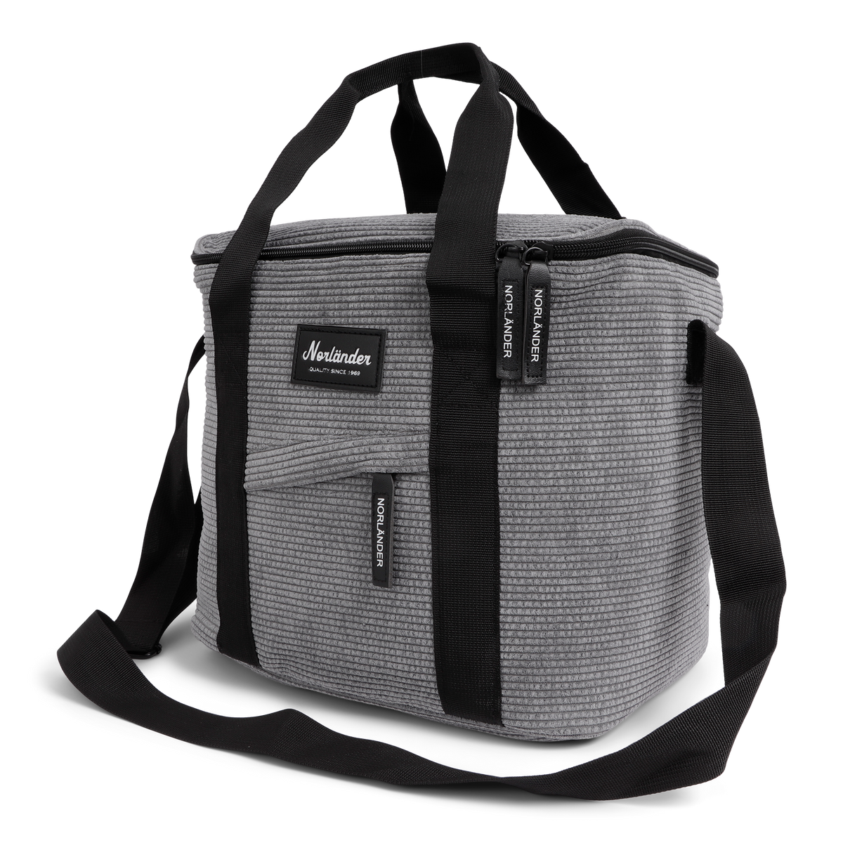 Kühltasche » Gefriertasche » isolierte Picknick Tasche in Cord Optik » Isoliertasche » Kleine Kühlbox mit Henkel und Schultergurt