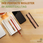 Kugelschreiber aus Olivenholz in Holzschachtel mit Gravur „Alles Gute“ | Edles Geschenk für Geburtstag, Abschluss & Jubiläum