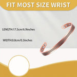Kupferschmuck Armreifen mit Magneten im 2-Set