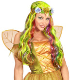 Perücke Damen "Blumenfee mit Haarband"