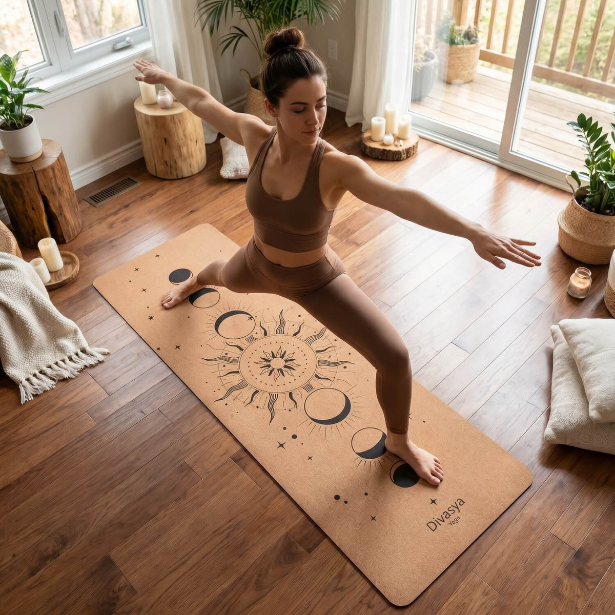 Leichte Kork Yogamatte: rutschfest, dämpfend & langlebig | Lotus Alignment