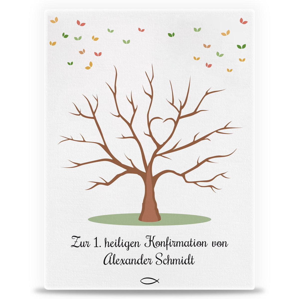 Leinwand als Gästebuch zur Konfirmation