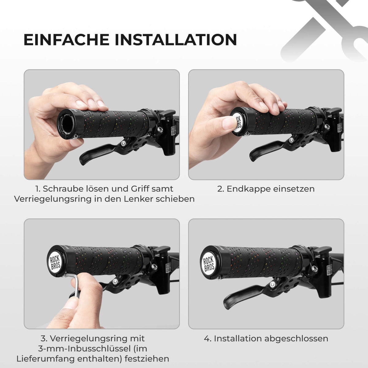 Lenkergriffe 22 mm Doppelverschluss