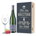 Stölzle Lausitz Weinglas mit Gravur "Bester Papa der Welt" Namma Markt