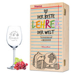 Stölzle Lausitz Weingläser mit Gravur "Beste Lehrer/in" Design