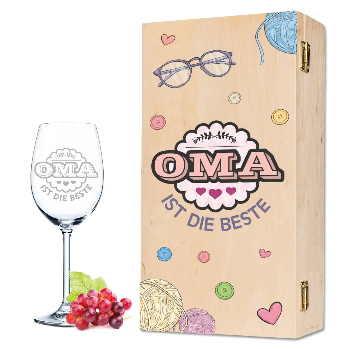 Stölzle Lausitz Weinglas mit Gravur "Oma ist die Beste"