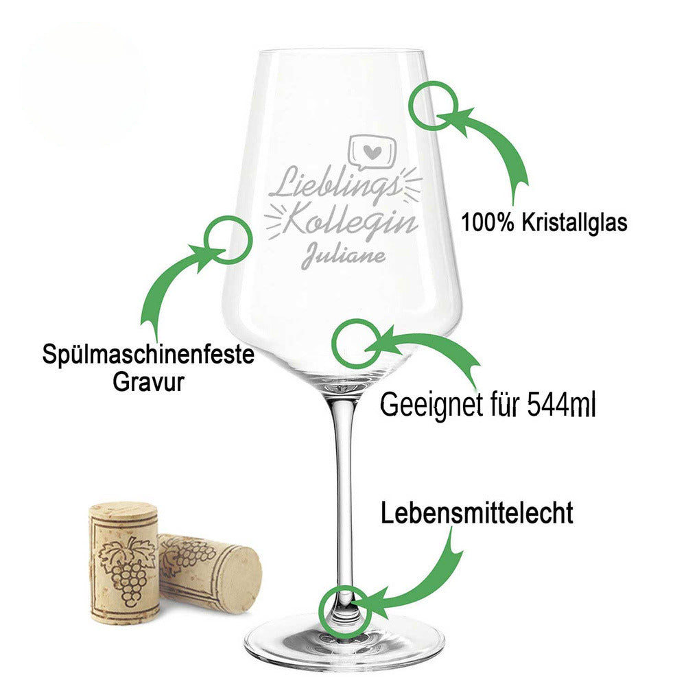 Stölzle Lausitz Weinglas mit Gravur "Lieblings Kollegin"