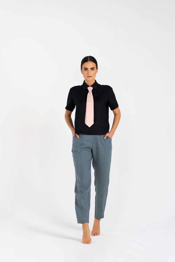 Linen Tie Shirt