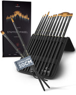 LIEBERGE PREMIUM SET Staffeleipinsel (12 Pinsel) im Aufstell-Etui