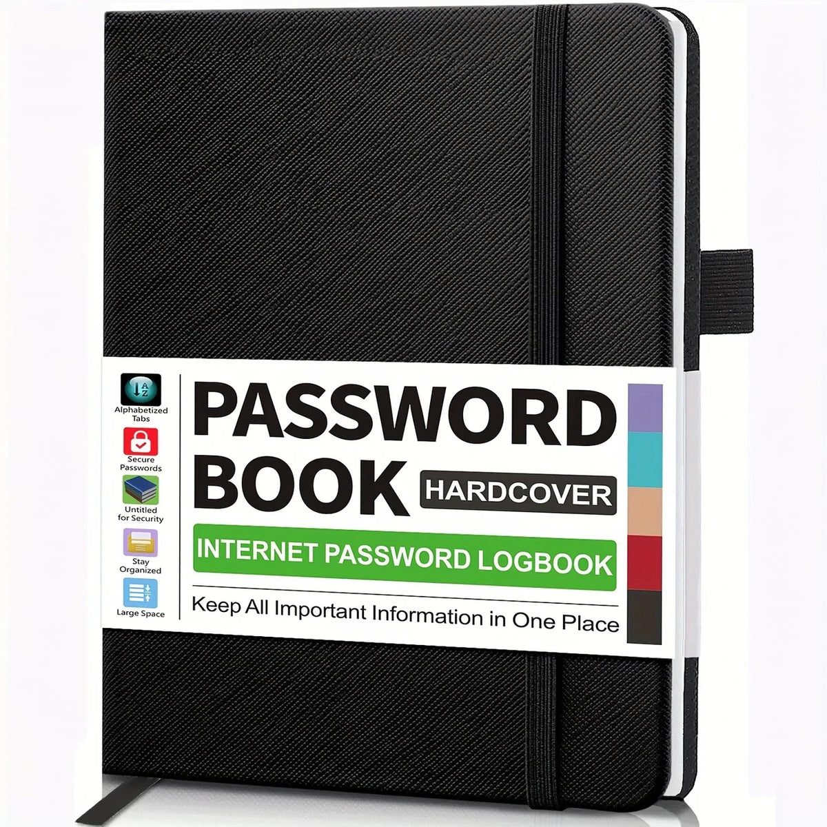 Logbuch, Passwortbuch mit Register A-Z Passwort Notizbuch A5