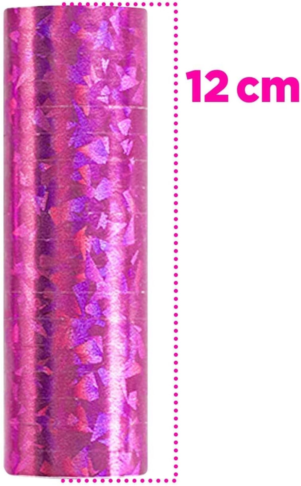 Luftschlangen "Holografisch" 4m / 5 Rollen | Pink