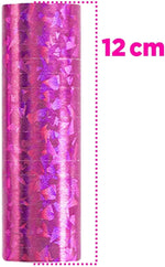 Luftschlangen "Holografisch" 4m / 5 Rollen | Pink