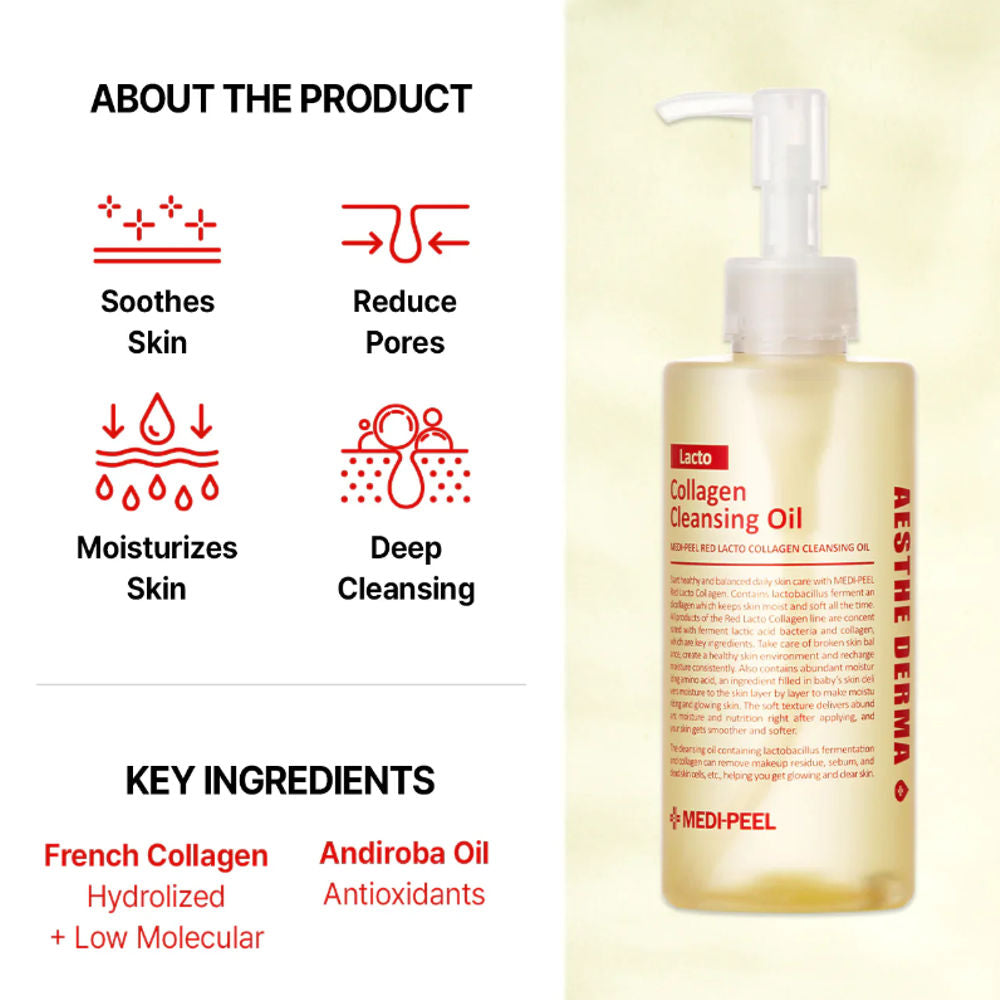 MEDI-PEEL |  Lacto Collagen Cleansing Oil - 200 ml