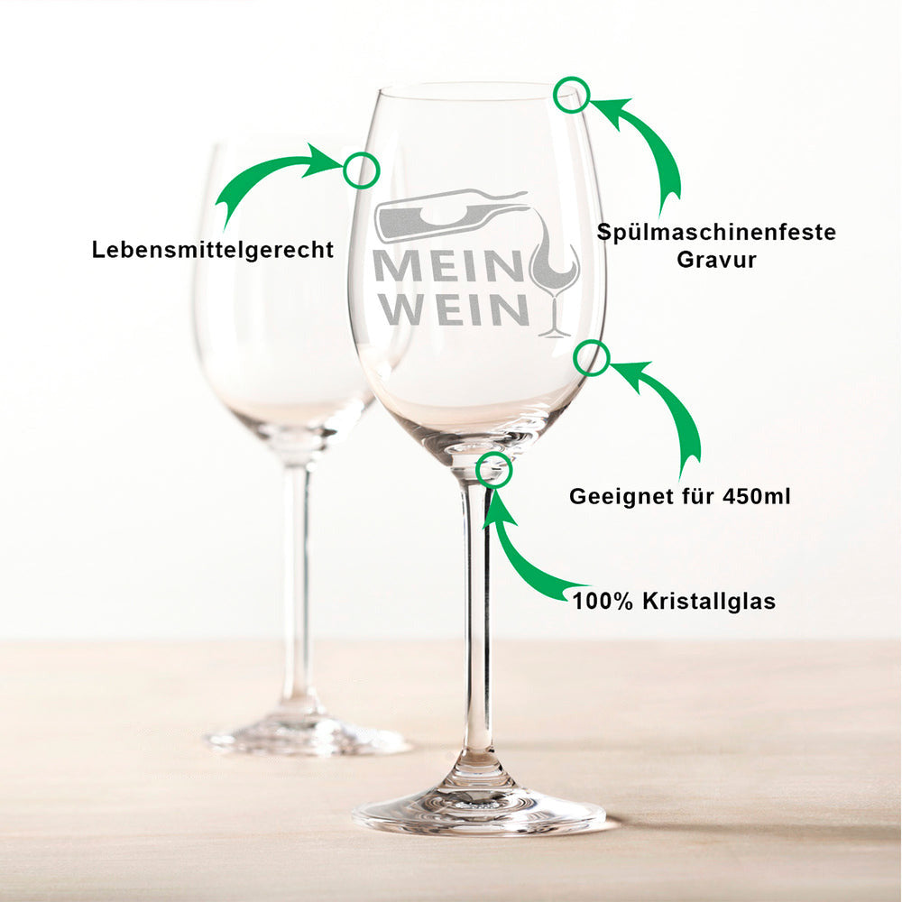 Stölzle Lausitz Weinglas mit Gravur "Mein Wein"