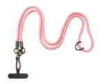 Umhänge Band Schulter Hals Schlaufe für Smartphone Hülle aus Nylon in Pink | System-S