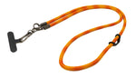 Umhänge Band Schulter Hals Schlaufe für Smartphone Hülle aus Nylon Orange Gelb | System-S