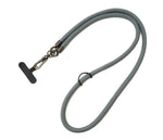 Umhänge Band Schulter Hals extra dick für Smartphone Hülle aus Nylon in Grau | System-S