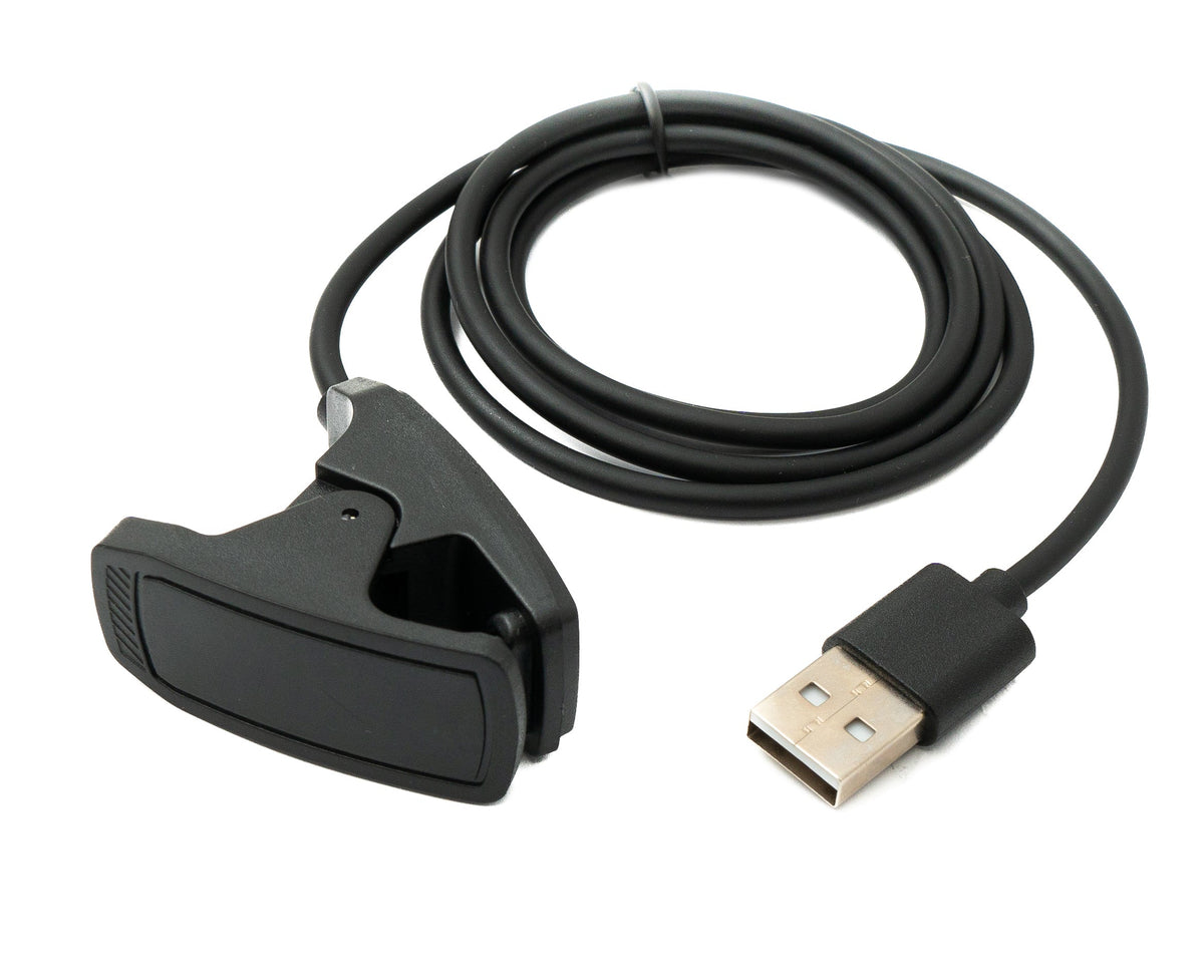 USB 2.0 Kabel 100 cm Ladekabel Klemme für Garmin Descent MK3 MK3i Smartwatch in Schwarz | System-S
