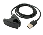 USB 2.0 Kabel 100 cm Ladekabel Klemme für Garmin Descent MK3 MK3i Smartwatch in Schwarz | System-S