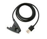 USB 2.0 Kabel 100 cm Ladekabel Klemme für Garmin Descent MK3 MK3i Smartwatch in Schwarz | System-S