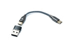 Audio Decoder Kabel 10 cm USB 3.1 Typ C Stecker zu Stecker geflochten Adapter für DAC oder AMP | System-S
