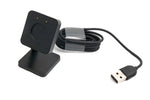 USB 2.0 Kabel 100 cm Ladestation für Honor Band 9 Smartwatch in Schwarz | System-S