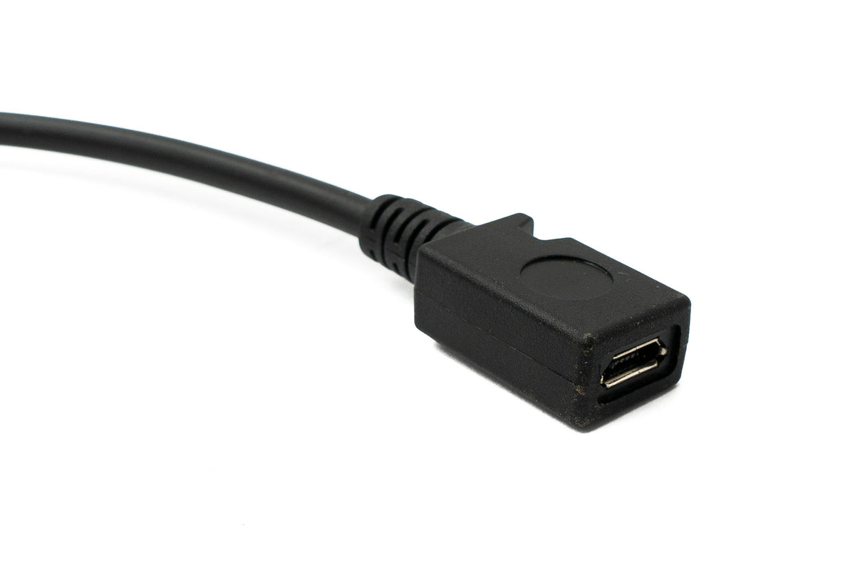 USB 3.1 Kabel 30 cm Typ C Stecker zu 2.0 Micro B Buchse 180° U Turn Winkel Adapter | System-S