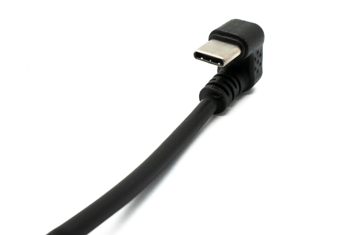 USB 3.1 Kabel 30 cm Typ C Stecker zu 2.0 Micro B Buchse 180° U Turn Winkel Adapter | System-S