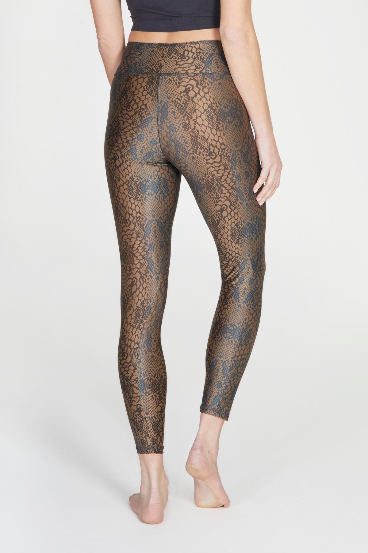 Lux-Leggings maroon snake