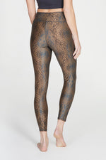 Lux-Leggings maroon snake