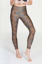 Lux-Leggings maroon snake