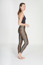 Lux-Leggings maroon snake