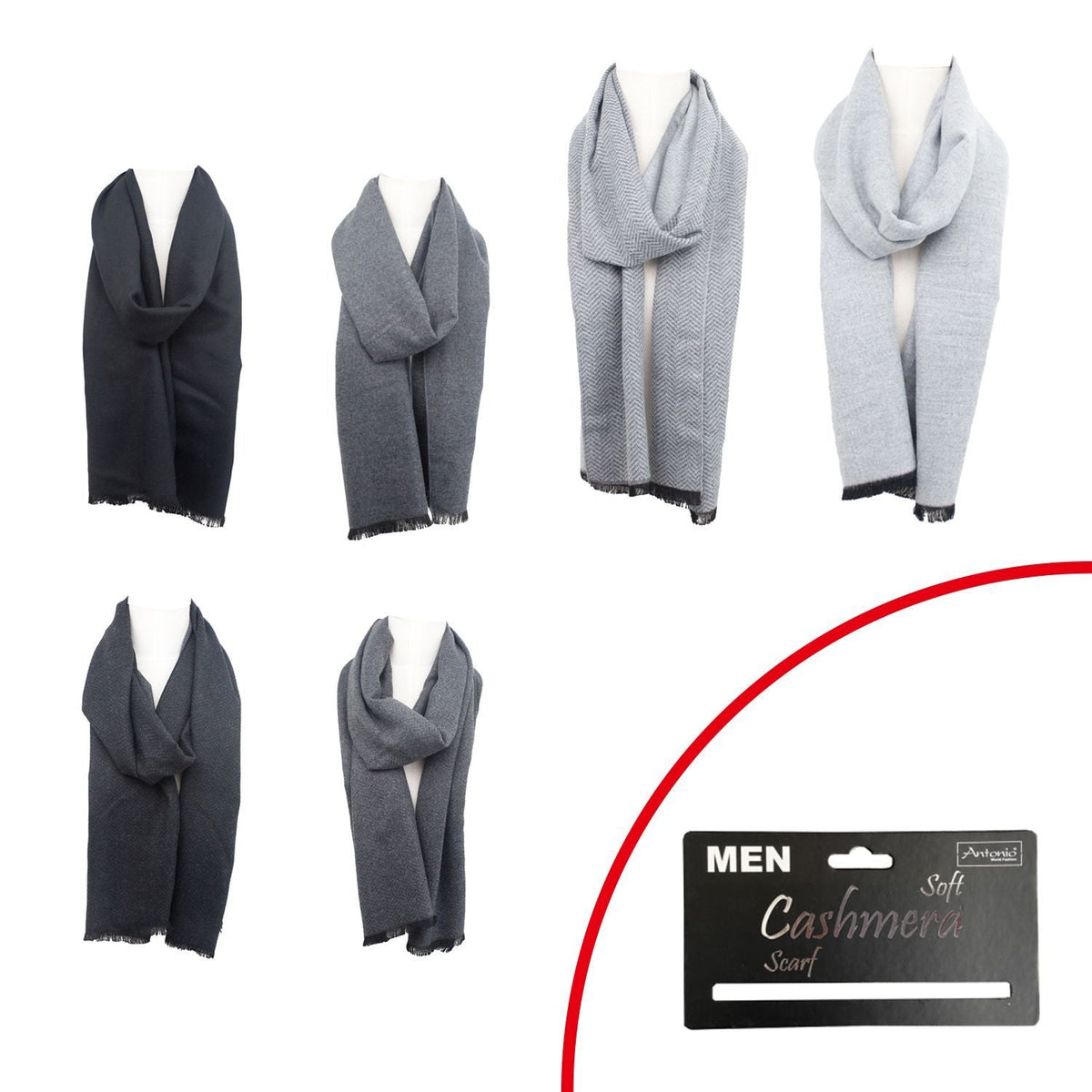 Winter Herren Schal "Herringbone" » Soft Cashmera Herrenschal | Winterschal 180x30 cm