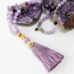 Mala Peaceful Mind - mit Amethyst & Mondstein
