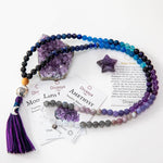 Mala Kette aus Amethyst, Mondstein & Lapis Lazuli: Moon Child