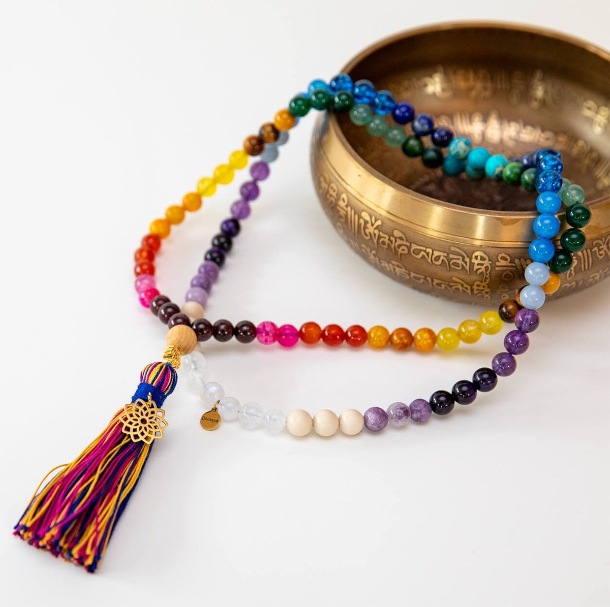 Mala Kette | Meditationskette Rainbow Chakra Namma Markt