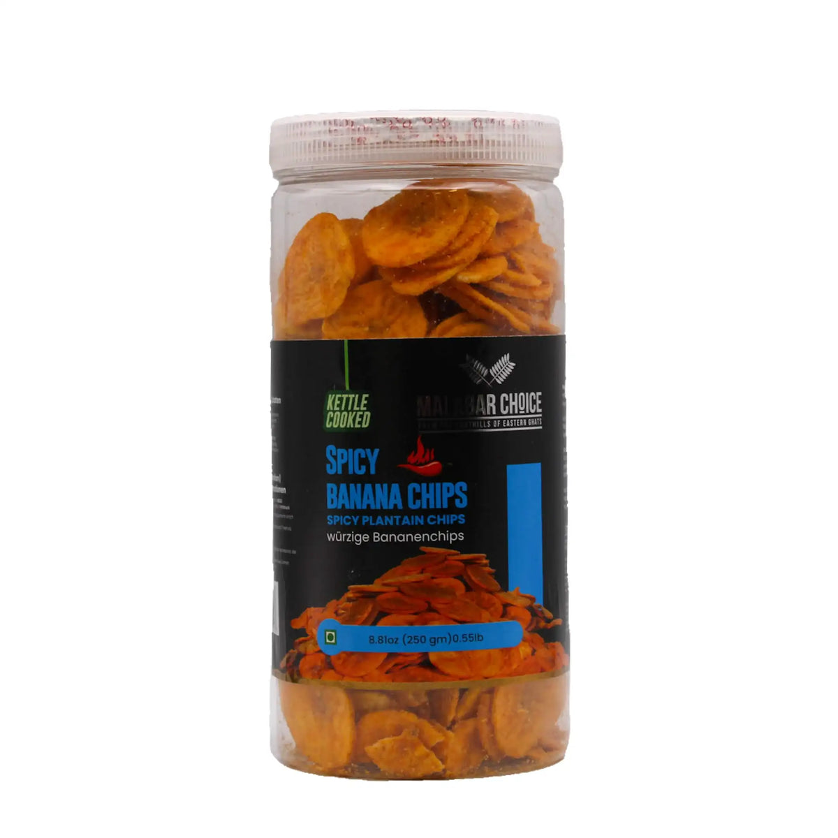 Malabar Choice Banana Chips Spicy Bottle 250g