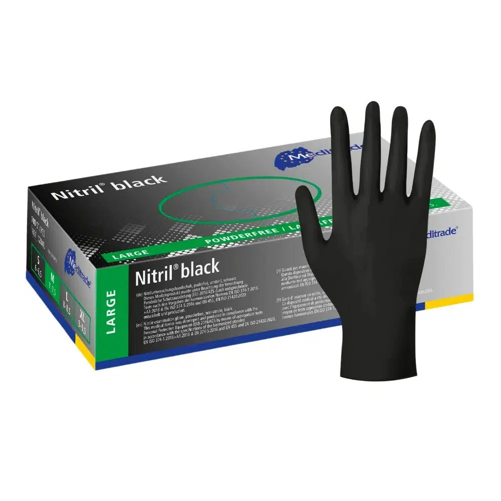 Meditrade Nitril® black Nitrilhandschuhe in schwarz