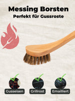 Grillbürste Messing für Gussrost & Grillrost Reinigung - Gusseisen Reiniger