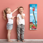 Messlatte mit Namen für Kinder im Feuerwehr Design