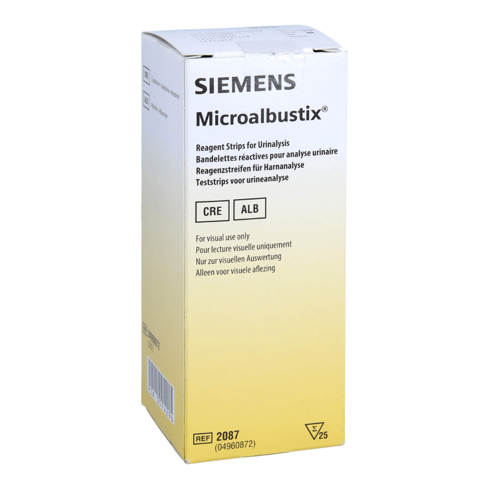 Microalbustix Harnteststreifen, visuell auswertb. - 25 Stück | Packung (25 Stück)