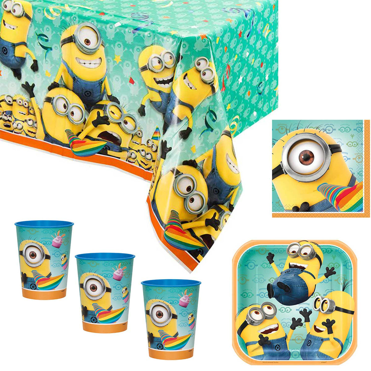 "Minions" Party Deko Set für Kindergeburtstag – Tischdeko oder Partyzubehör